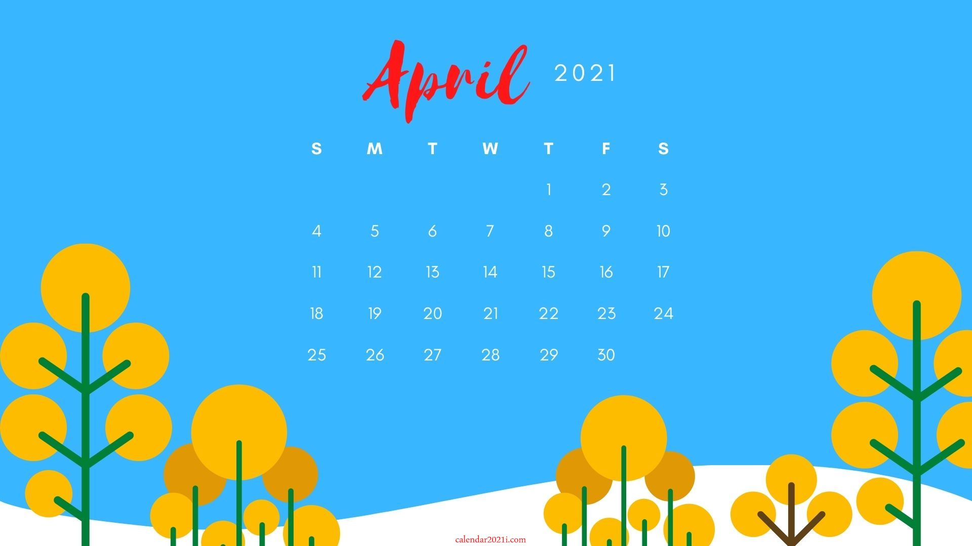 April Calendar HD Wallpaper