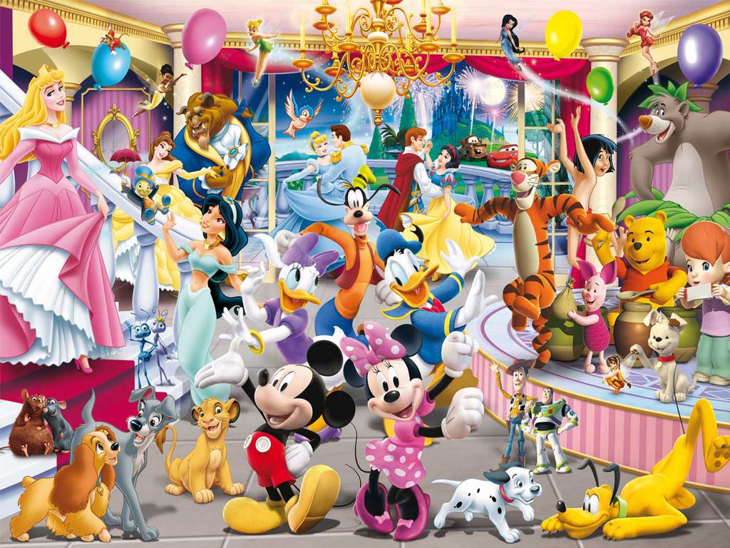 And The Seven Dwarfs Picture With All Disney Animated Characters