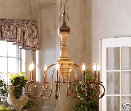 New Pierre Deux Marin Chandelier Arm French Country Iron Wood 8l
