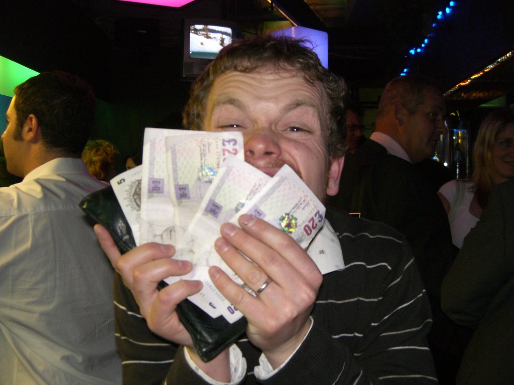 Loadsamoney Alex Linde Showing Off The Contents Of His
