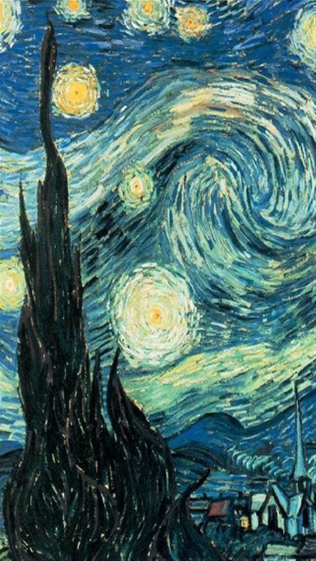 Starry Night Art iPhone Wallpaper S 3g