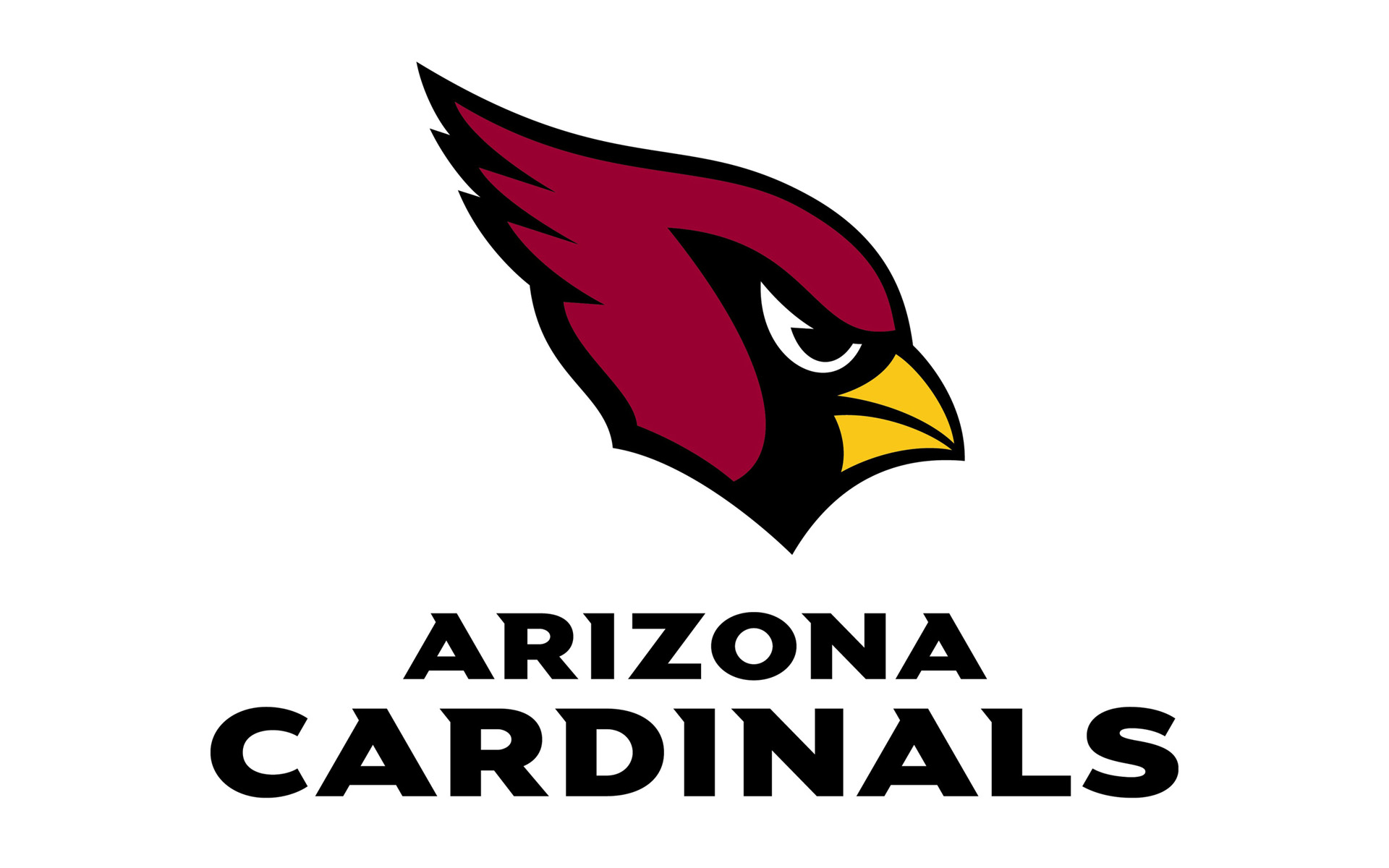 Nfl Arizona Cardinals Logo On White Background Wide
