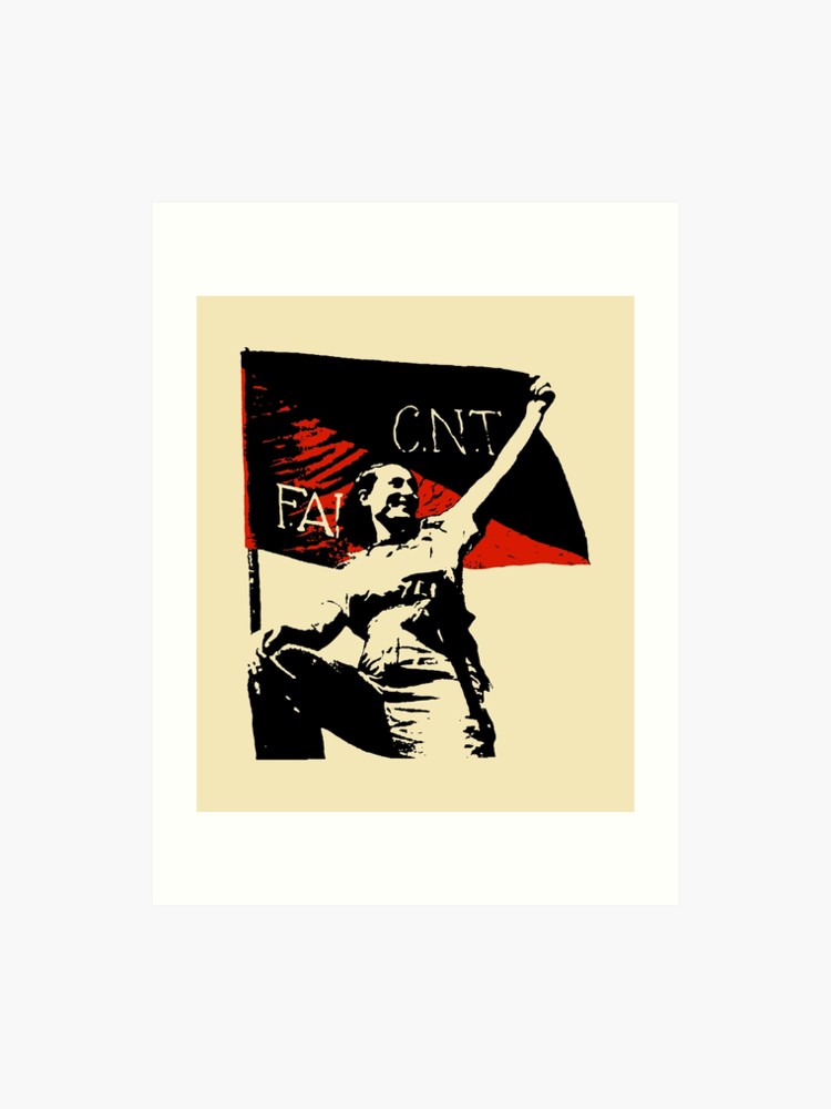Anarchy Flag Woman For Bright Background Art Print By Bela