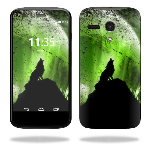 Skin Decal For Motorola Moto G Wrap Cover Sticker Skins Howling Wolf