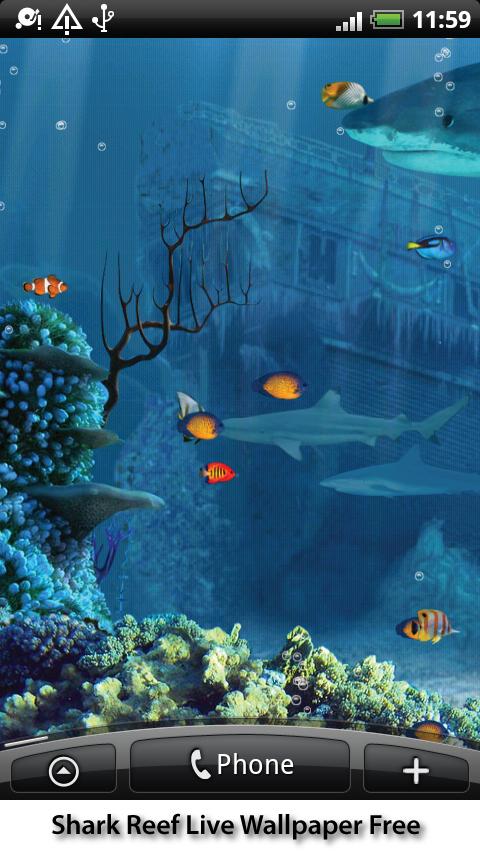 Shark Reef Live Wallpaper Android App Re