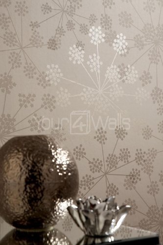 Metallic Floral Wallpaper By 4yourwalls At The Store