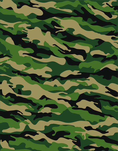 Camouflage Pattern Design Vector Set