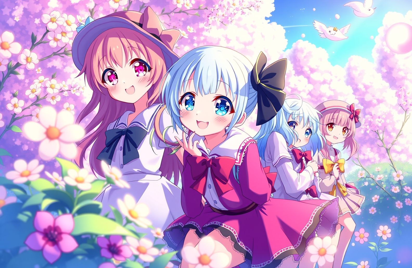 Cute Anime Girls Wallpaper