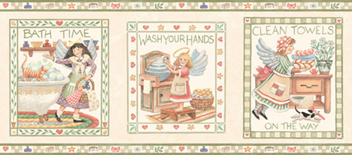  Wash On Hands Wallpaper Border   Baby Nursery Kids Wallpaper Borders