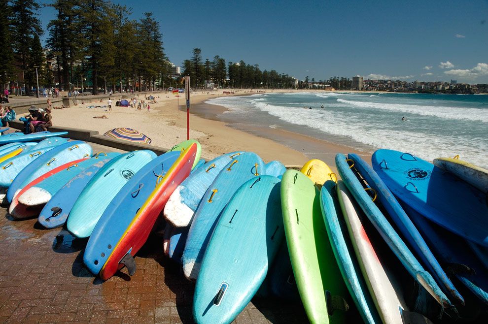 Photo Surfboards Manly Beach Sydney Australia