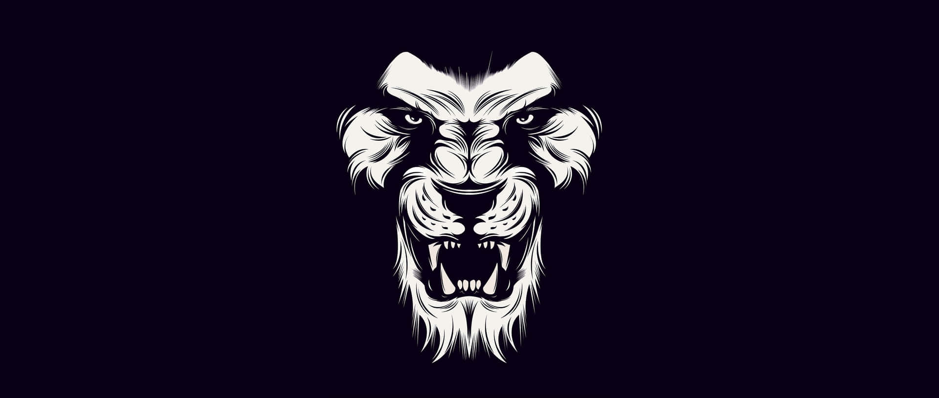 Black And White Lion Wallpaper