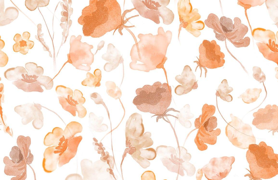 Cute orange floral seamless pattern background  Stock vector  Colourbox