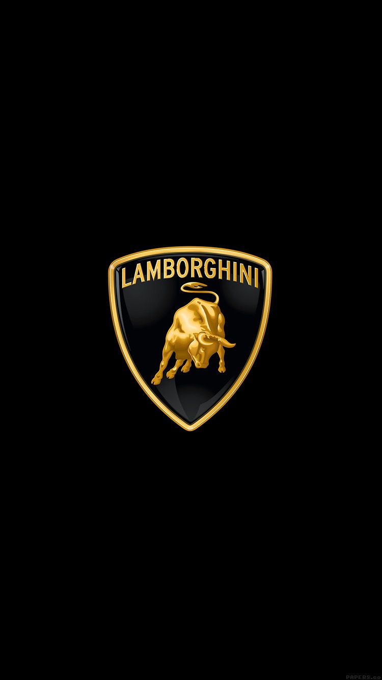 Lamborghini Logo Art Car Minimal Dark Wallpaper HD iPhone Nice