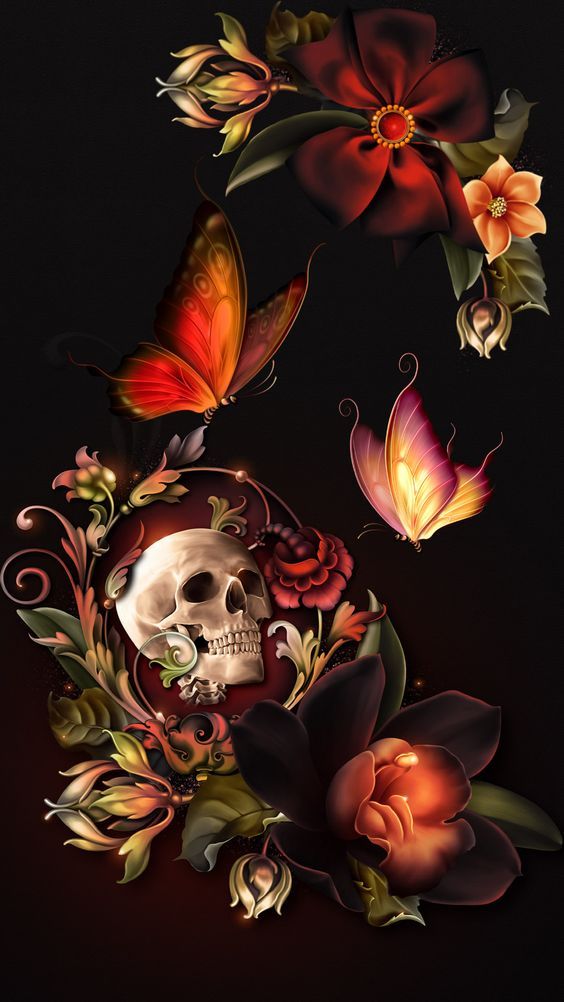 Halloween Cards Skull Artwork Wallpaper Art