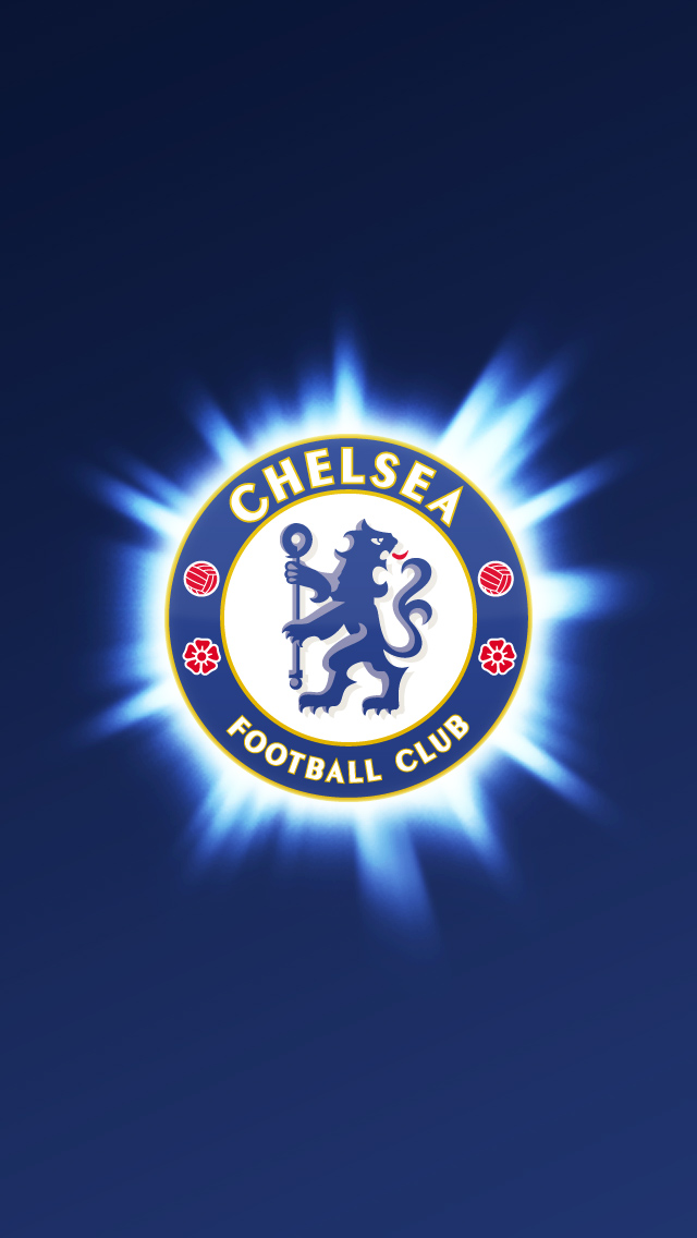 Chelsea Logo Burst Best iPhone 5s Wallpaper