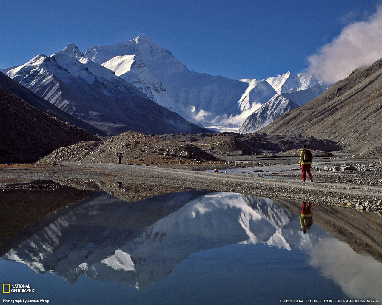 Mountain Reflection Picture Tibet Wallpaper National Geographic