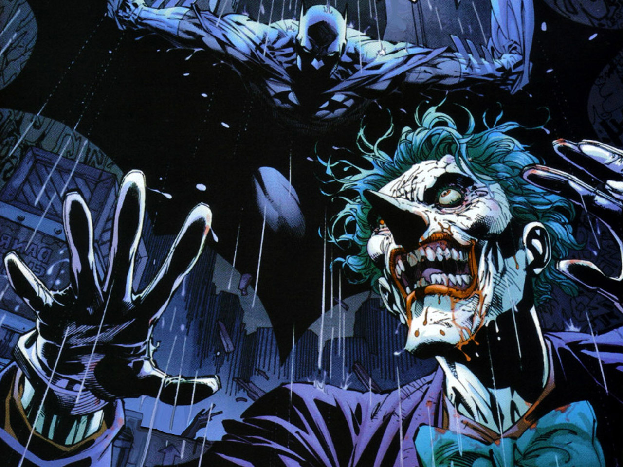 The Joker And Batman Comic   wallpaper 1280x960