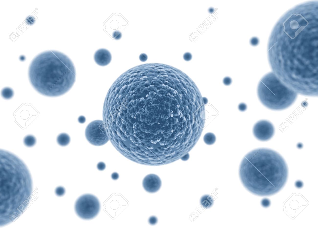 Bacteria Cells Isolated On White Background Stock Photo Picture