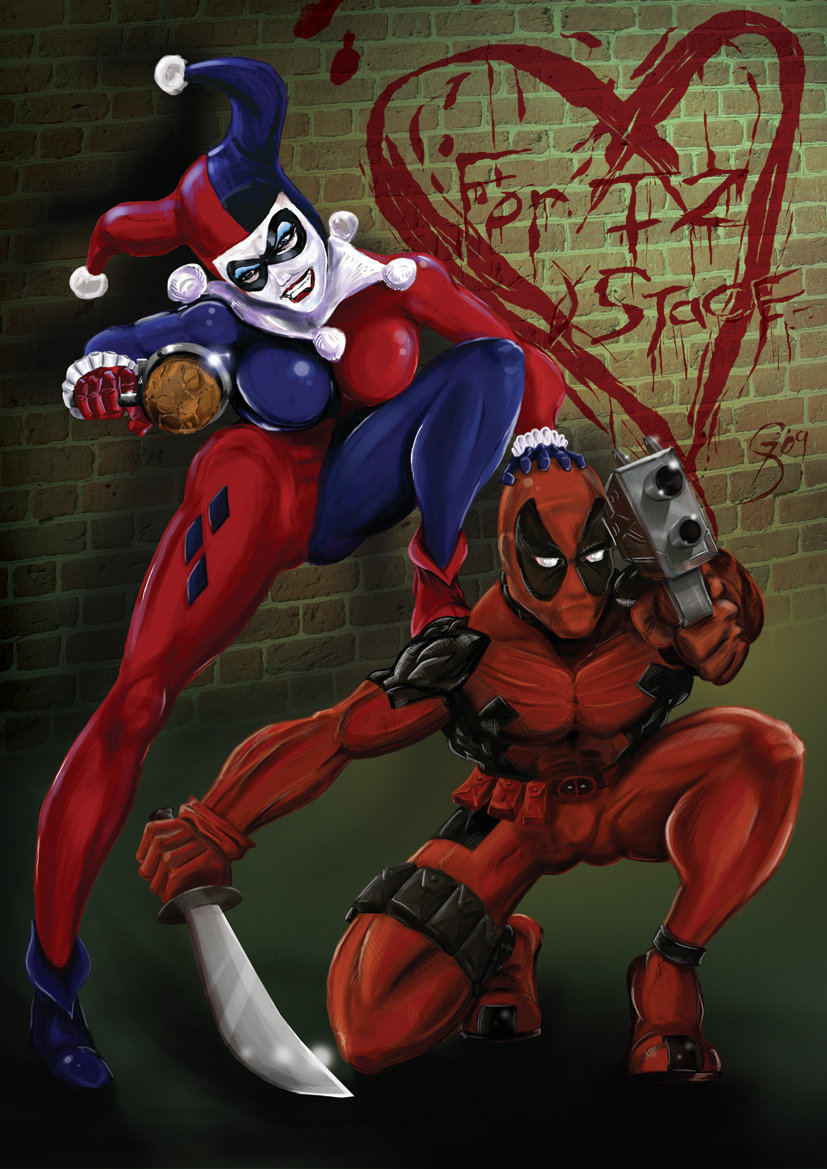 Harley Quinn And Deadpool By Marvtmartian