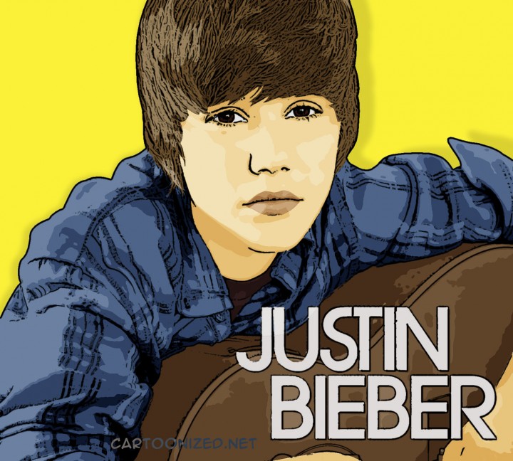 Create your own Justin Bieber cartoon cell phone wallpaper