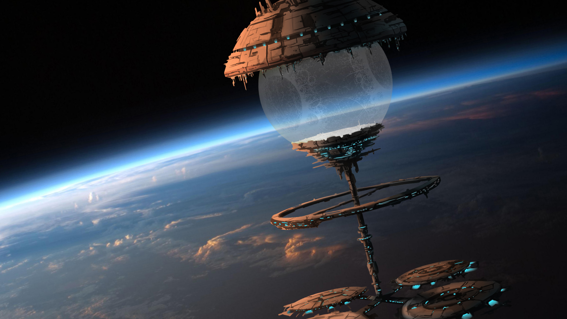 Space Orbital Stations Sci Fi Spaceship Spacecraft Citys Art Plas