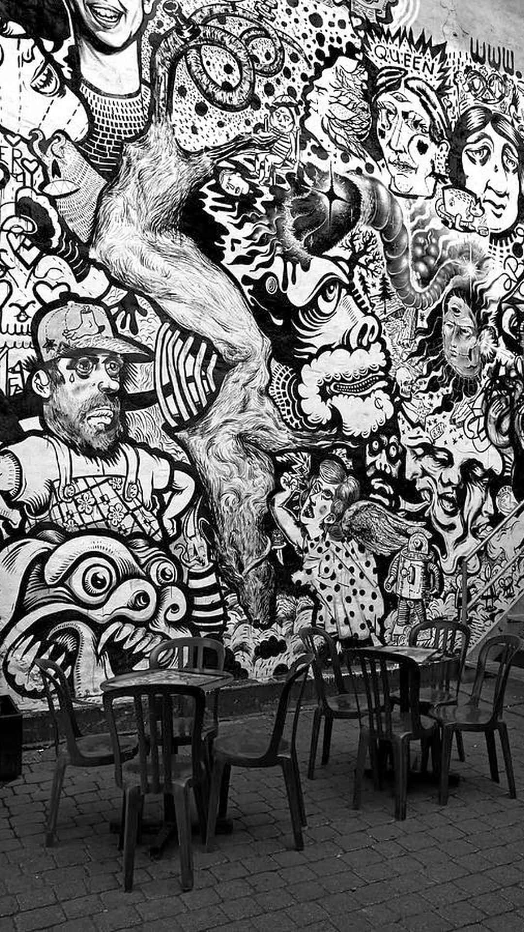 Black And White Graffiti Wallpaper