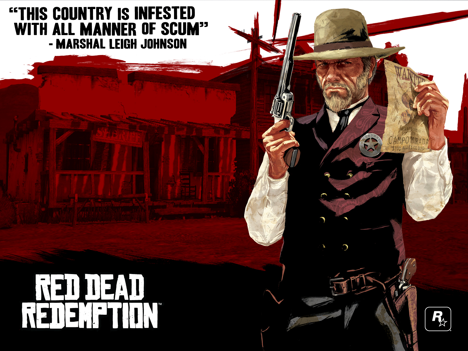 Red Dead Redemption Wallpaper Marshal Leigh Johnson Jpg