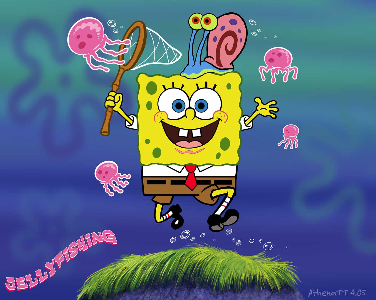 Jellyfish Haunt Spongebob Wallpaper