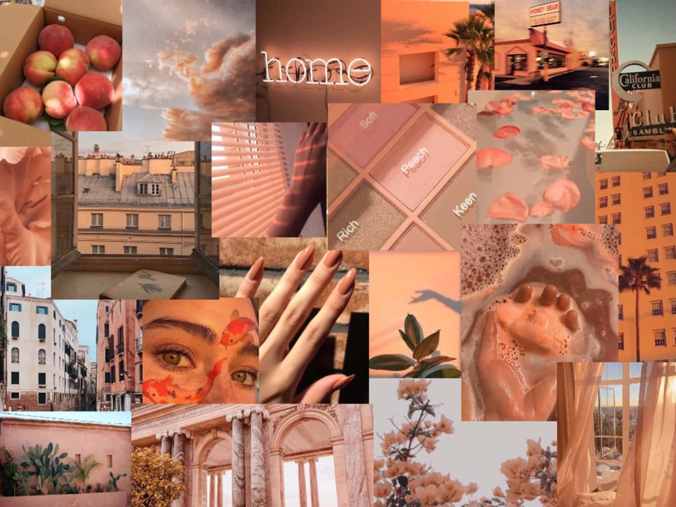 Vintage Peach Wallpaper