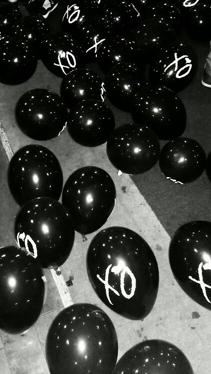 for this image include xo the weeknd ballons balloons and dope