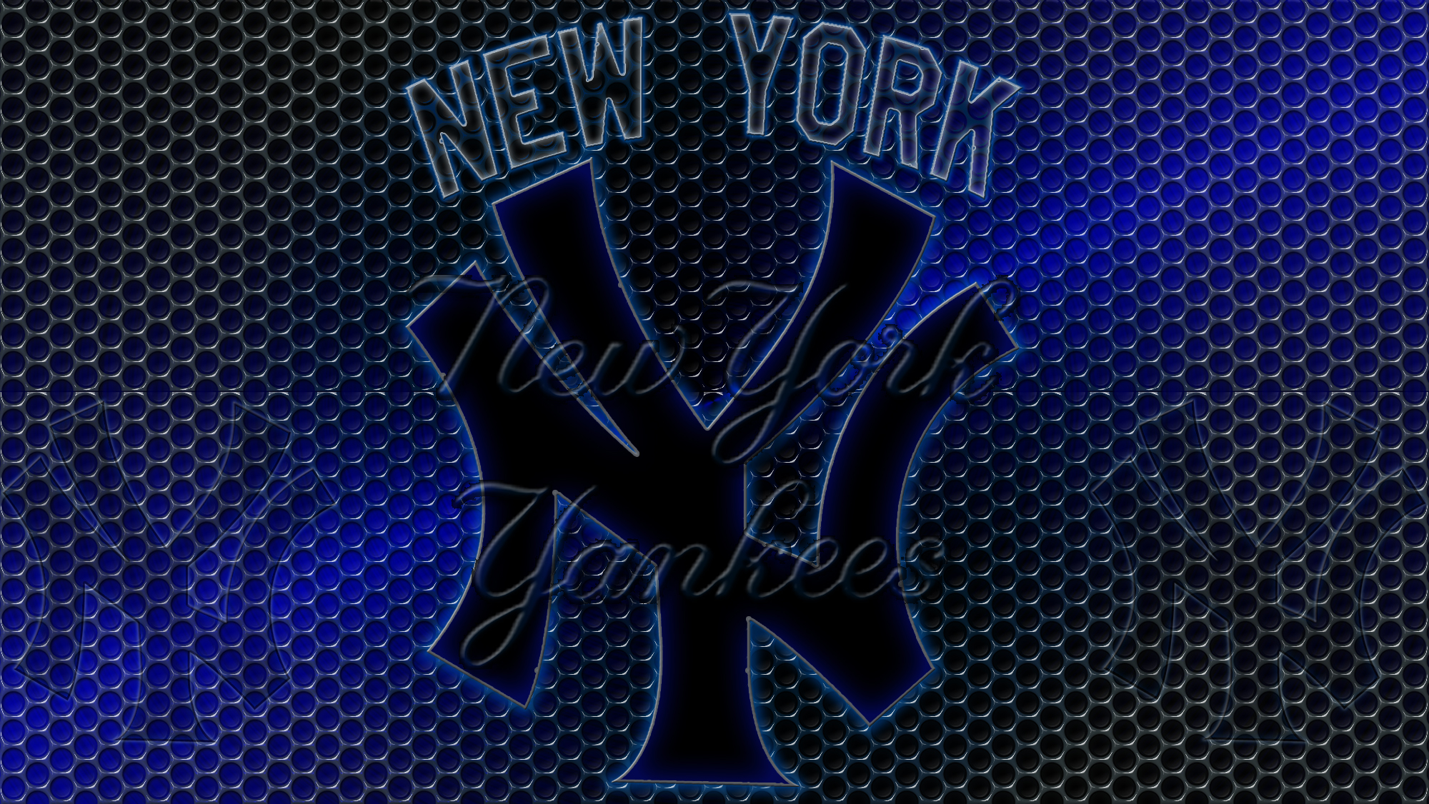 New York Yankees Logo Wallpaper Grid