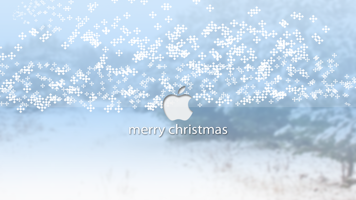 Wallpaper Merry Christmas Apple For iPhone