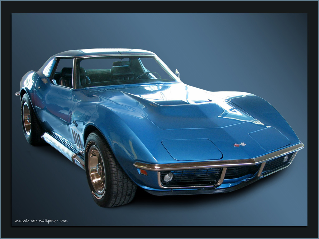 Corvette Wallpaper Blue Coupe Right Front