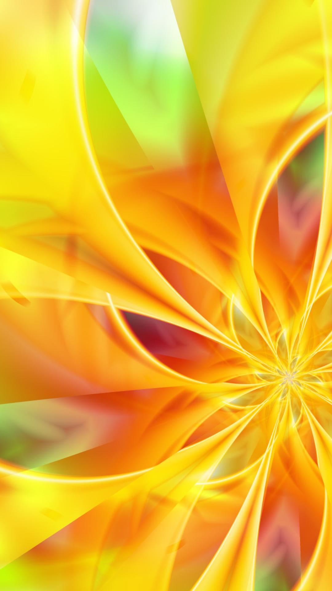 Abstract Cool Yellow Flower HD Wallpaper Vector