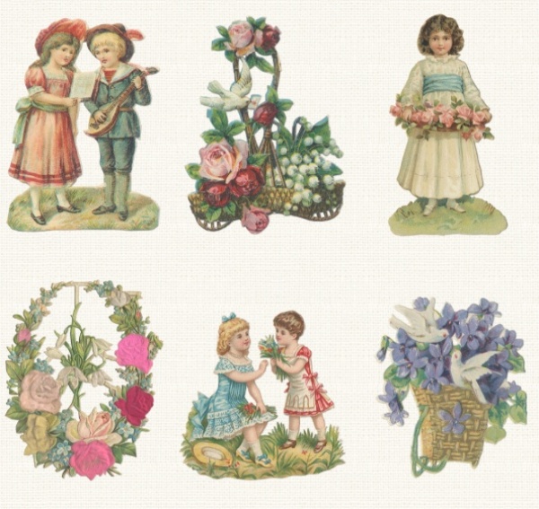 Free download Vintage scraps wallpaper Studio Ditte Wallpaper Kids