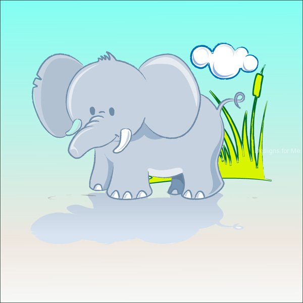 Baby Elephant Cartoon Wallpaper