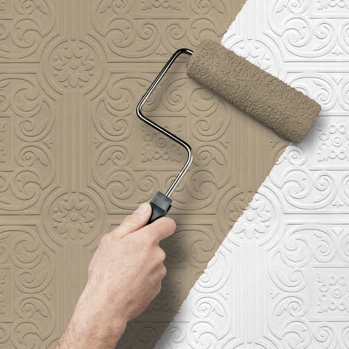 Hanry White Textured and Paintable 33foot x 21 Wallpaper  On Sale    13024702