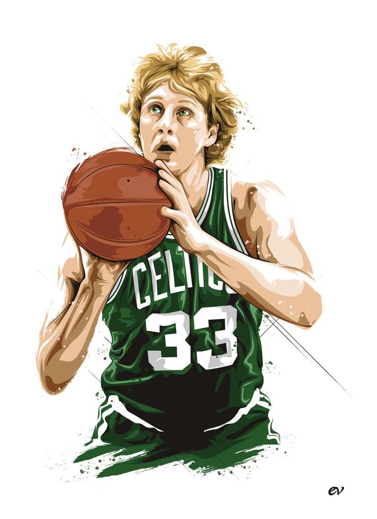 Larry Bird Boston Celtics  Basketball art Larry bird Nba legends