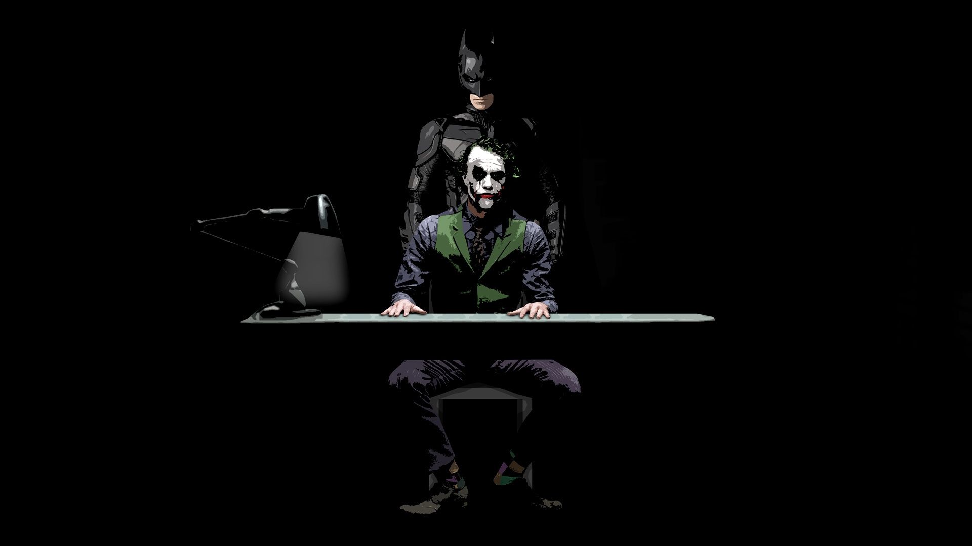 Movies Batman And Joker Sketch Picture Nr