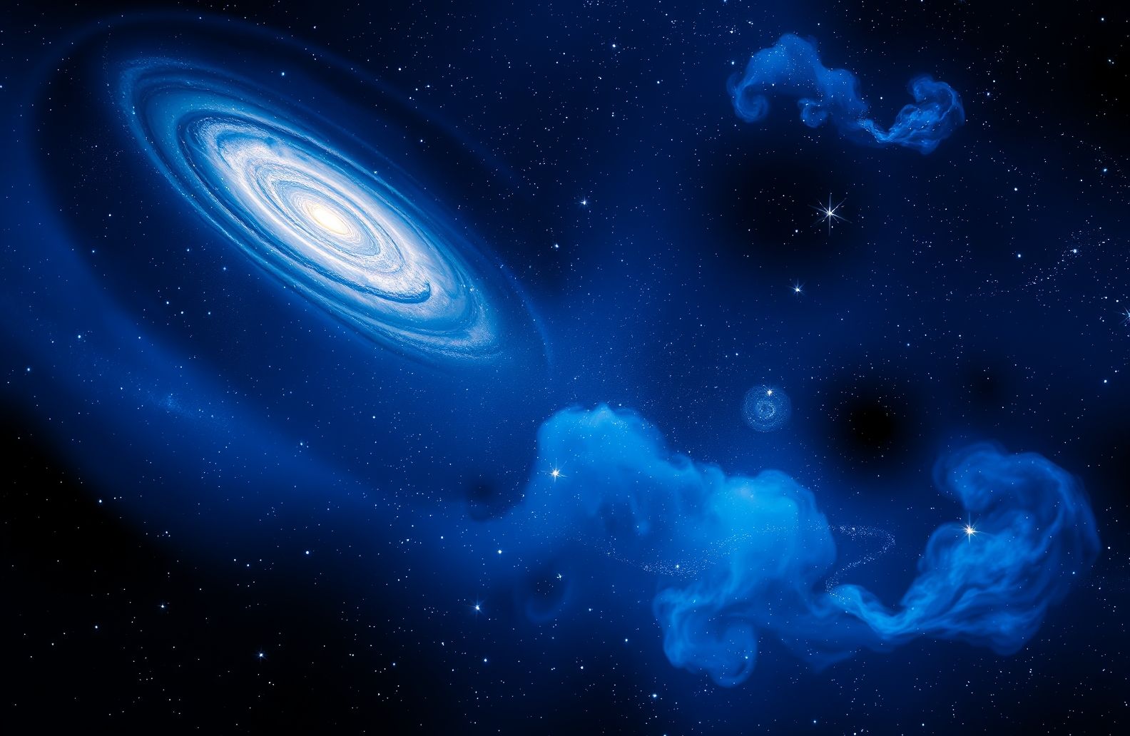 Blue Space Wallpaper