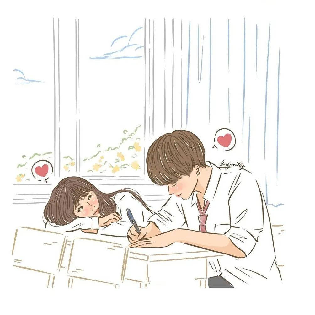 Cute Couples Cartoon Wallpaper