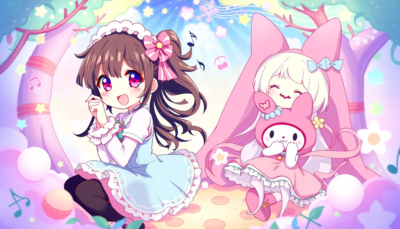Kuromi And Melody Wallpaper