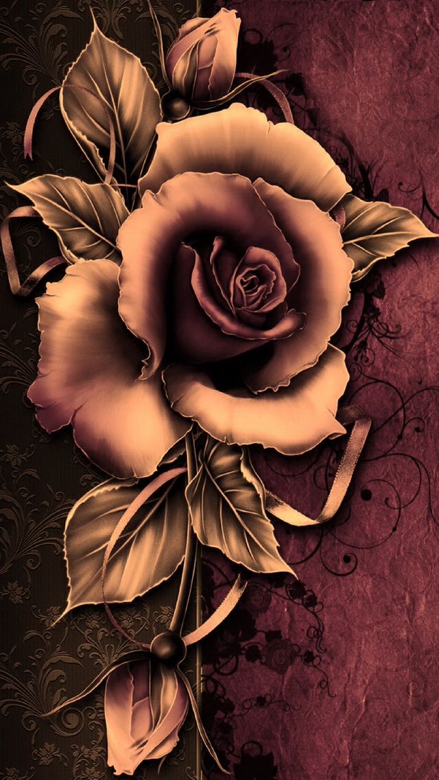Rustic Rose iPhone Background