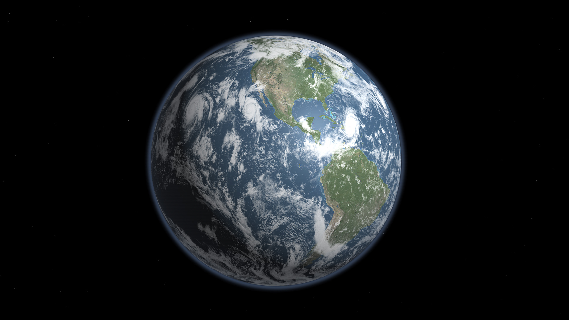 The Photo Realistic Earth Without Atmosphere Loop Bright