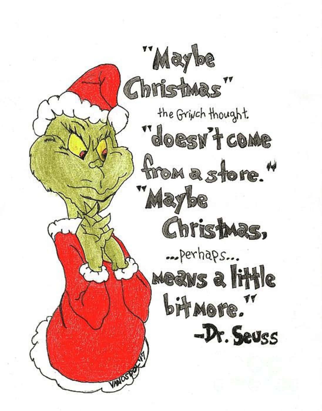 Download Christmas Quote The Grinch Wallpaper