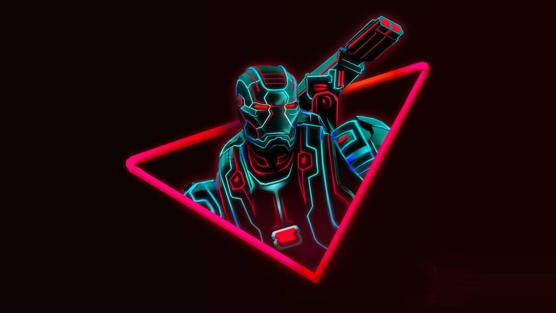 Neon Avengers Desktop Wallpaper Based On Artwork By