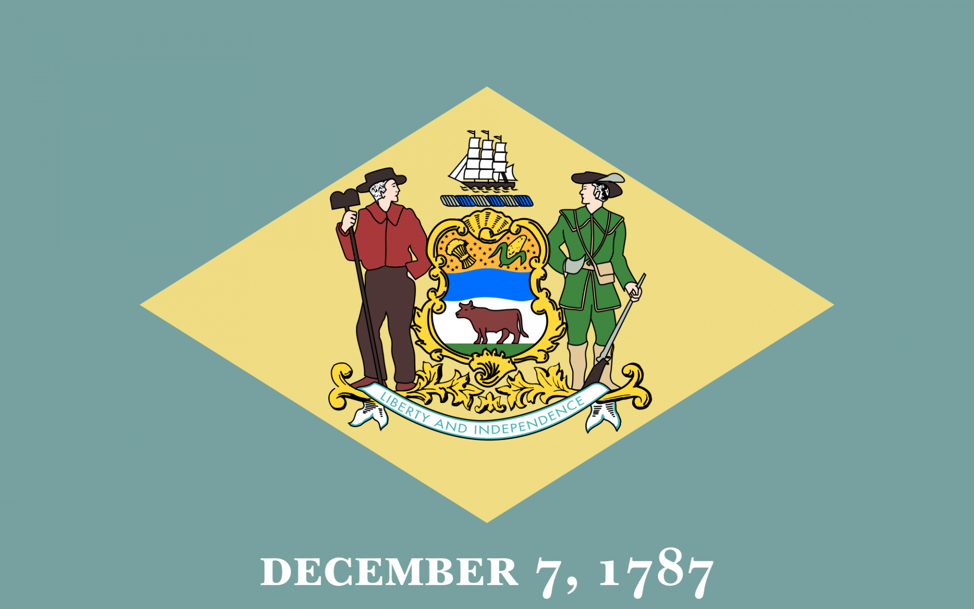 Wallpaper Of The Flag Delaware Paperpull