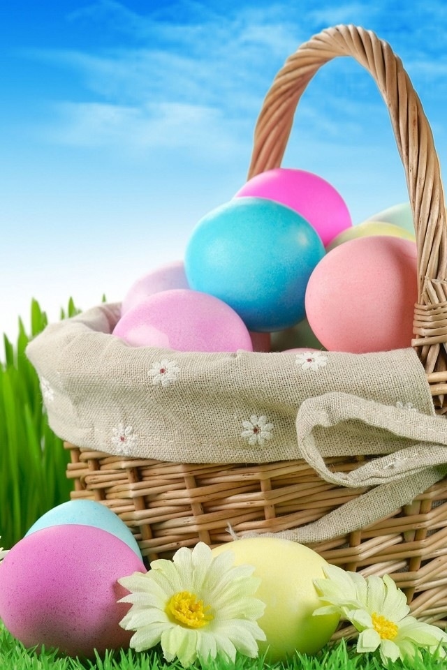hd cute easter eggs iphone 4 wallpapers backgrounds 640x960