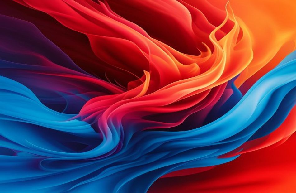 Red And Blue Fire Wallpaper