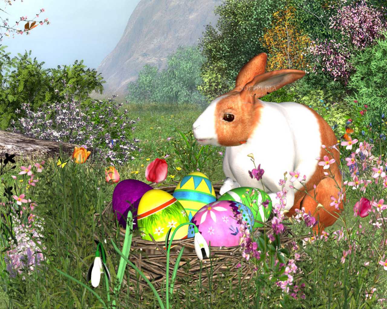 Easter Rabbit Animated Wallpaper
